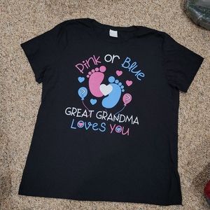 Great Grandma Gender Reveal Tshirt- Ladies Large